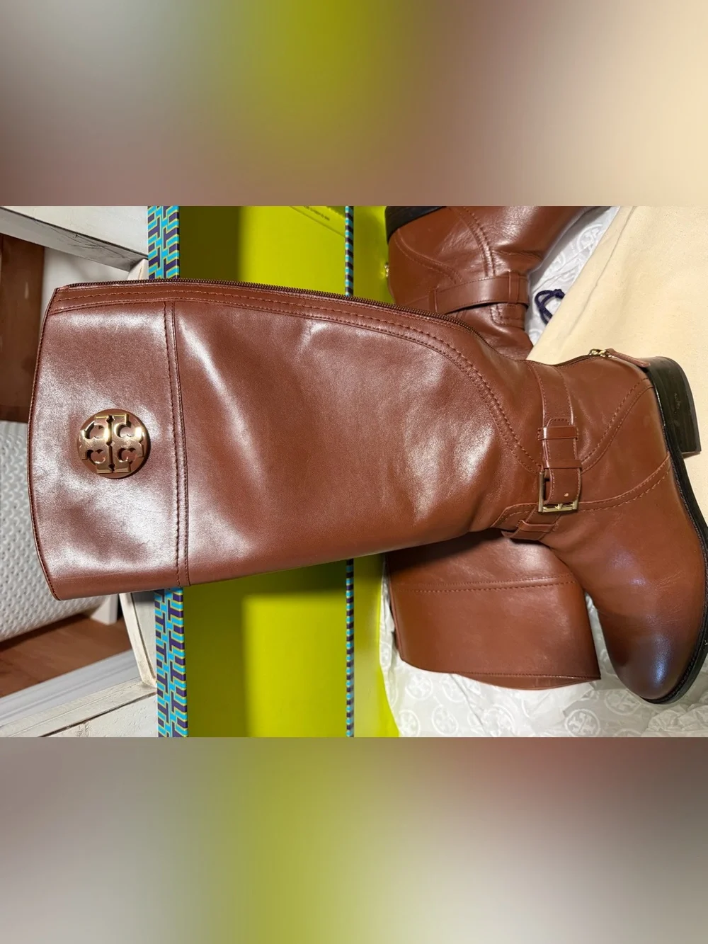 Tory Burch Women’s Brown Leather Knee-High Boots - Soze 8